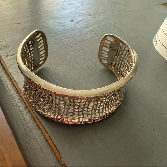 Silpada 925 Sterling Silver Woven Textured Cuff Bracelet - Picture 10 of 11